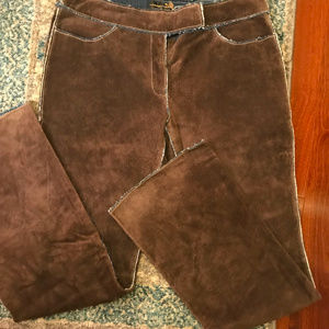 Suede Leather Jeans